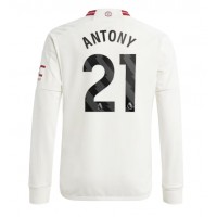 Camisa de Futebol Manchester United Antony #21 Equipamento Alternativo 2023-24 Manga Comprida